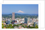 Mt.Hood over Portland skyline from West Hills. Portland Oregon. Pacific Northwest. by Anonymous