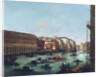 Grand Canal of Venice at the Rialto, with Gondolas by Giuseppe Bernardino Bison