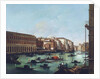 Grand Canal of Venice at the Rialto, with Gondolas by Giuseppe Bernardino Bison