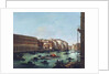 Grand Canal of Venice at the Rialto, with Gondolas by Giuseppe Bernardino Bison