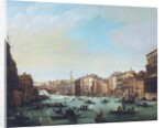 Grand Canal of Venice and Rialto Bridge by Giuseppe Bernardino Bison