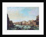 Grand Canal of Venice and Rialto Bridge by Giuseppe Bernardino Bison