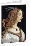 Portrait of Simonetta Vespucci as a Nymph by Sandro Botticelli