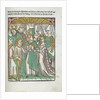 Woodcut illustration of marriage ceremony from Medieval book by Corbis