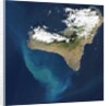 Satellite view of underwater eruption at El Hierro by Anonymous