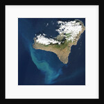 Satellite view of underwater eruption at El Hierro by Anonymous