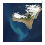 Satellite view of underwater eruption at El Hierro by Anonymous