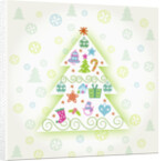 Christmas with tree and decorations by Anonymous