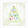 Christmas with tree and decorations by Anonymous