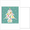 Christmas with tree and decorations with green background by Anonymous