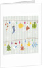 Christmas with decorations with gray background by Anonymous