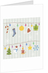 Christmas with decorations with gray background by Anonymous