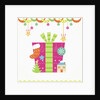 Christmas with pink gift box and decorations by Anonymous