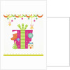 Christmas with pink gift box and decorations by Anonymous