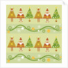 Christmas with santa, rudolph trees by Anonymous