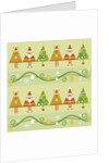 Christmas with santa, rudolph trees by Anonymous