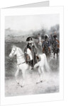 Napoleon Bonaparte on horseback. Painting by Jan Van Chelminski