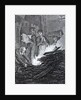 Puritan iconoclasts on the road to Norwich burning a church crucifix in front of the church. by Anonymous
