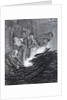 Puritan iconoclasts on the road to Norwich burning a church crucifix in front of the church. by Anonymous