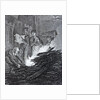 Puritan iconoclasts on the road to Norwich burning a church crucifix in front of the church. by Anonymous