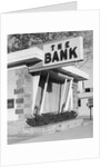 1960s window storefront of bank building by Anonymous