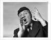 1950s baseball umpire calling a ball or a strike or an out looking at camera by Anonymous