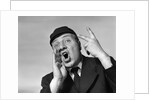 1950s baseball umpire calling a ball or a strike or an out looking at camera by Anonymous