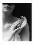 1930s female holding bar soap washing hands by Anonymous