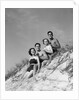 1930s group young men women posed on beach sand dune by Anonymous