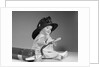 1960s baby fireman with safety hat coat and fire extinguisher by Anonymous