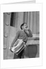 1950s 1960s paperboy selling newspapers shouting extra extra by Anonymous