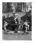 1910s amateur theatrics of greek mythology hylas kidnapped three female sprites water nymphs dancing in fountain spring of pegae by Anonymous