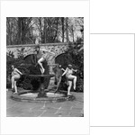 1910s amateur theatrics of greek mythology hylas kidnapped three female sprites water nymphs dancing in fountain spring of pegae by Anonymous