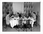 1950s three generation family dinner by Anonymous