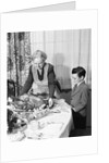 1950s grandmother grandson turkey thanksgiving dinner by Anonymous