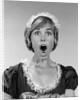 1960s woman in maid uniform eyes and mouth wide open looking at camera by Anonymous