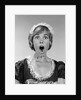 1960s woman in maid uniform eyes and mouth wide open looking at camera by Anonymous