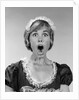 1960s woman in maid uniform eyes and mouth wide open looking at camera by Anonymous