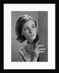 1960s woman peeking corner scare by Anonymous