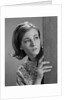 1960s woman peeking corner scare by Anonymous