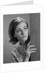 1960s woman peeking corner scare by Anonymous