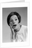 1960s brunette woman mouth agape eyes wide hand to cheek funny face expression shock surprise anger amazed by Anonymous