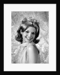 1960s portrait smiling blond woman looking at camera over shoulder by Anonymous