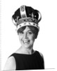 1970s smiling portrait woman wearing queen's crown looking at camera by Anonymous