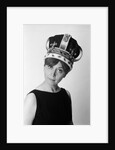 1970s portrait woman wearing queen's crown looking at camera by Anonymous