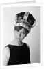 1970s portrait woman wearing queen's crown looking at camera by Anonymous