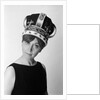 1970s portrait woman wearing queen's crown looking at camera by Anonymous