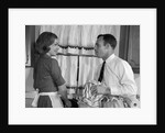 1960s man woman washing dishes kitchen sink by Anonymous