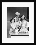1940s 1950s mother daughter grandmother stuffing turkey by Anonymous