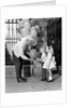 1960s children boy girl getting a balloon from man by Anonymous